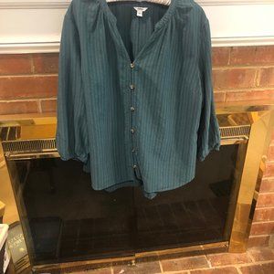 Sonoma Green Striped Shirt